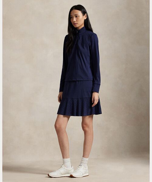 POLO GOLF / RLX / ポロ ゴルフ / RLX ミニ・ひざ丈スカート | （RLX）アイレット インターロック ロング スコート（410ネイビー）