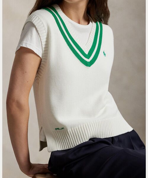 POLO GOLF / RLX / ポロ ゴルフ / RLX ベスト | （RLX）コットンブレンド クリケット セーター ベスト | 詳細4
