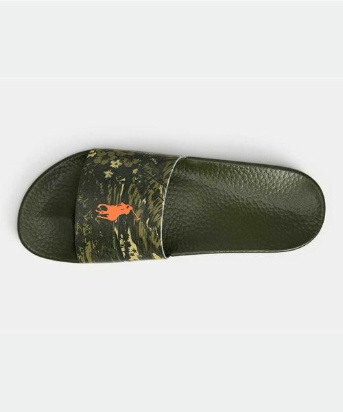 POLO RALPH LAUREN SHOES / ポロラルフローレンシューズ サンダル | ポロ ラルフローレン P84A POLO SLIDE ポロスライド カーキ サンダル | 詳細2
