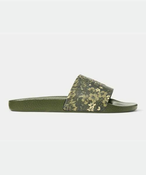 POLO RALPHLAUREN ラルフ ポロスライド カーキ サンダル POLO RALPH LAUREN P84A POLO SLIDE ポロスライド カーキ