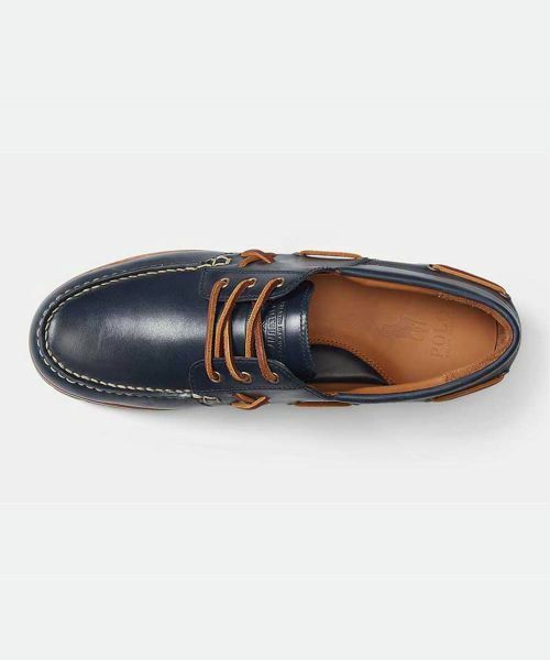POLO RALPH LAUREN SHOES / ポロラルフローレンシューズ ビジネス・ドレスシューズ | ポロ ラルフローレン RE62 レンジャー レザー ボート シューズ ネイビー スニーカー | 詳細2