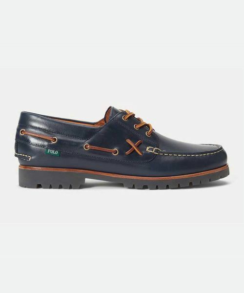 POLO RALPH LAUREN SHOES / ポロラルフローレンシューズ ビジネス・ドレスシューズ | ポロ ラルフローレン RE62 レンジャー レザー ボート シューズ ネイビー スニーカー（ネイビー）