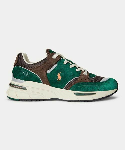 POLO RALPH LAUREN SHOES/ポロラルフローレンシューズ POLO RALPH LAUREN P69V TRACKSTR 250 トラックスター 250 グリーンブラウン スニーカー グリーンブラウン US5(23.5)