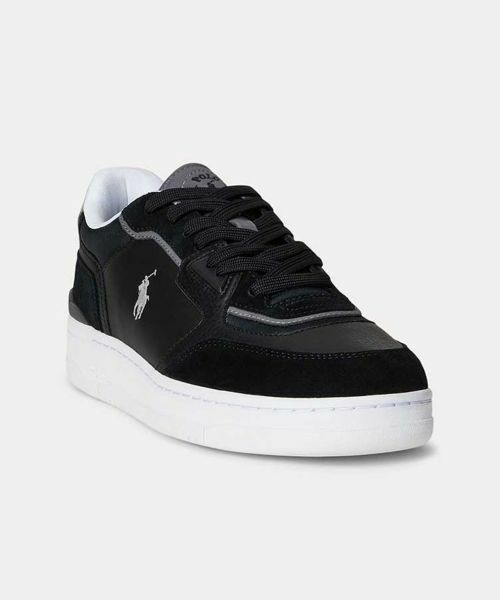 POLO RALPH LAUREN SHOES / ポロラルフローレンシューズ スニーカー | ポロ ラルフローレン RE64 OPEN MASTER PP ブラック スニーカー | 詳細1