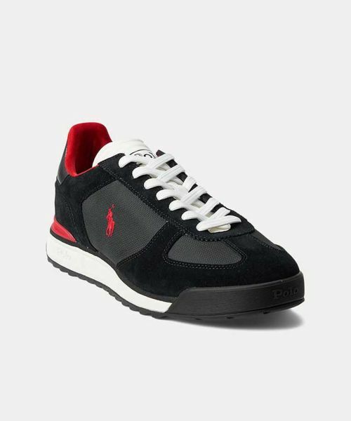 POLO RALPH LAUREN SHOES / ポロラルフローレンシューズ スニーカー | ポロ ラルフローレン RE65 VARICK PP バリック PP ブラックグレー スニーカー | 詳細1