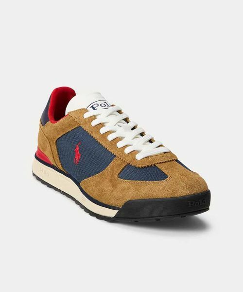 POLO RALPH LAUREN SHOES / ポロラルフローレンシューズ スニーカー | ポロ ラルフローレン RE65 VARICK PP ブラウンネイビー スニーカー | 詳細1