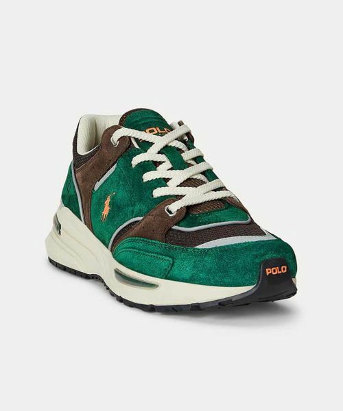 POLO RALPH LAUREN SHOES / ポロラルフローレンシューズ スニーカー | ポロ ラルフローレン RE69 TRACKSTR 250 グリーンブラウン スニーカー | 詳細1