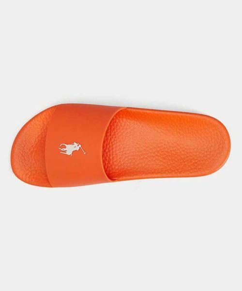 POLO RALPH LAUREN SHOES / ポロラルフローレンシューズ サンダル | POLO RALPH LAUREN P85V ポロ スライド オレンジ サンダル | 詳細2