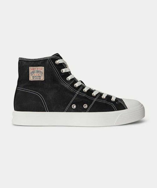 POLO RALPH LAUREN SHOES / ポロラルフローレンシューズ スニーカー | POLO RALPH LAUREN RE78 エアーズ ミッド ブラック スニーカー（ブラック）
