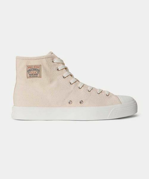POLO RALPH LAUREN SHOES / ポロラルフローレンシューズ スニーカー | POLO RALPH LAUREN RE78 エアーズ ミッド ホワイト スニーカー（ホワイト）