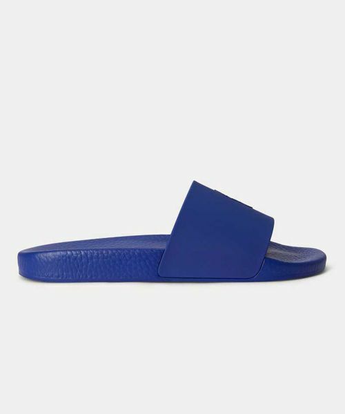 POLO RALPH LAUREN SHOES / ポロラルフローレンシューズ サンダル | POLO RALPH LAUREN RE85 ポロ スライド ブルー サンダル（ブルー）