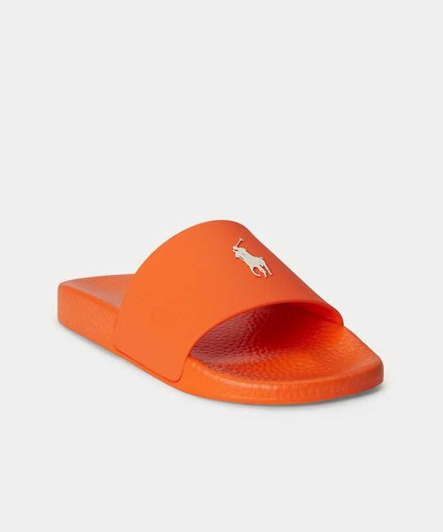 POLO RALPH LAUREN SHOES / ポロラルフローレンシューズ サンダル | POLO RALPH LAUREN RE85 ポロ スライド オレンジ サンダル | 詳細1