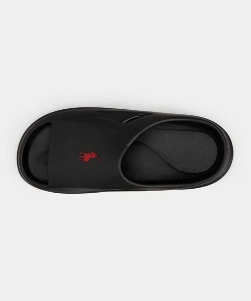 POLO RALPH LAUREN SHOES / ポロラルフローレンシューズ サンダル | POLO RALPH LAUREN RE87 サーベル スライド ブラック サンダル | 詳細2