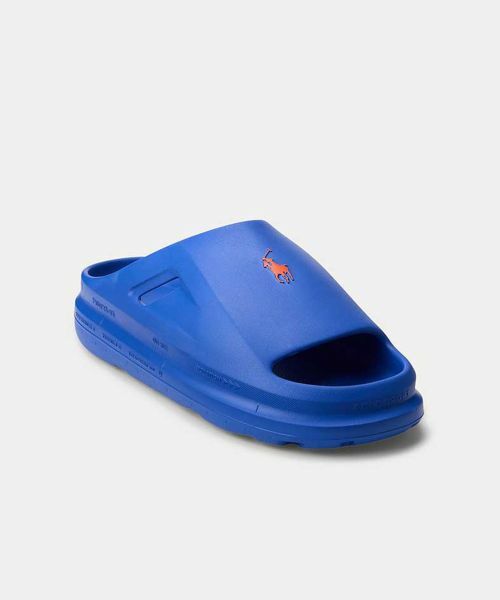 POLO RALPH LAUREN SHOES / ポロラルフローレンシューズ サンダル | POLO RALPH LAUREN RE87 サーベル スライド ブルー サンダル | 詳細1