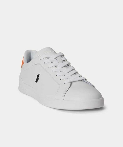 POLO RALPH LAUREN SHOES / ポロラルフローレンシューズ スニーカー | POLO RALPH LAUREN RE84 ヘリテージコートII ホワイトオレンジ スニーカー | 詳細1