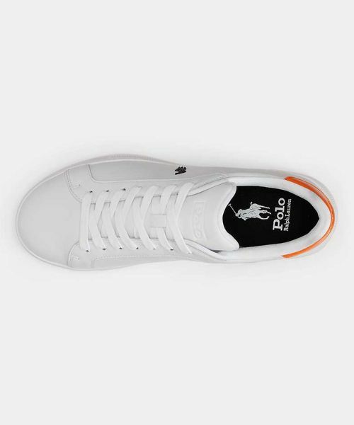 POLO RALPH LAUREN SHOES / ポロラルフローレンシューズ スニーカー | POLO RALPH LAUREN RE84 ヘリテージコートII ホワイトオレンジ スニーカー | 詳細2