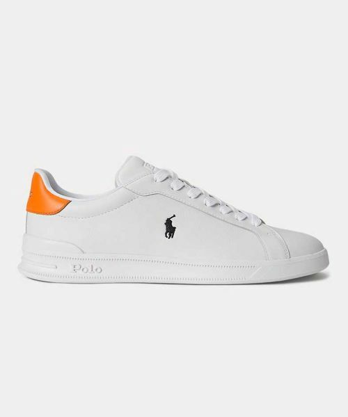 POLO RALPH LAUREN SHOES / ポロラルフローレンシューズ スニーカー | POLO RALPH LAUREN RE84 ヘリテージコートII ホワイトオレンジ スニーカー(ホワイトオレンジ)
