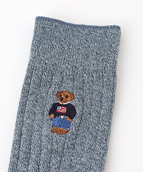 POLO RALPH LAUREN SOCKS / ポロラルフローレンソックス ソックス | POLOベア刺繍リブ | 詳細1