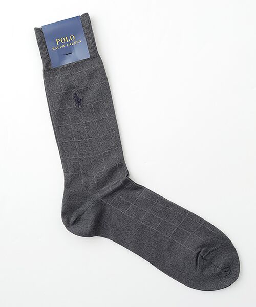 POLO RALPH LAUREN SOCKS / ポロラルフローレンソックス ソックス | スパイラルチェック（チャコール）