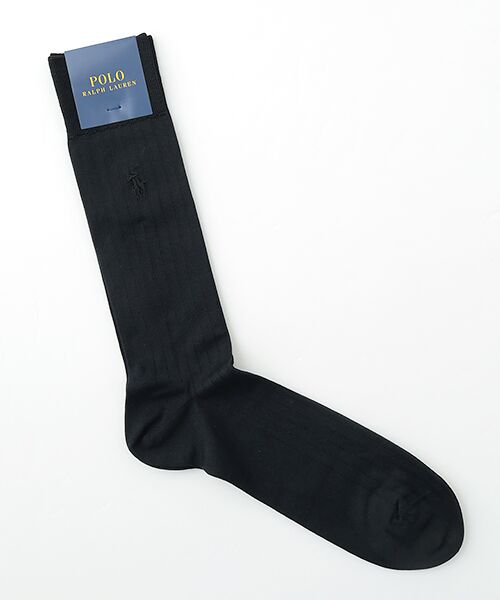 POLO RALPH LAUREN SOCKS / ポロラルフローレンソックス ソックス | 9×1リブ（ブラック）