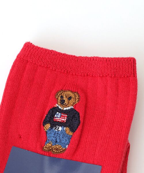 POLO RALPH LAUREN SOCKS / ポロラルフローレンソックス ソックス | ベア刺繍リブクルー | 詳細2