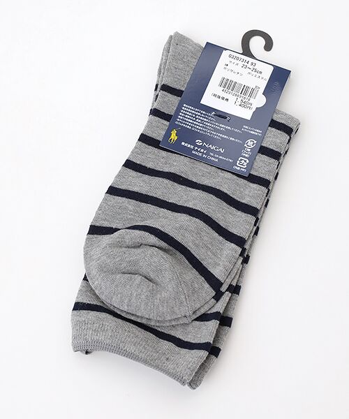 POLO RALPH LAUREN SOCKS / ポロラルフローレンソックス ソックス | ST.JAMESボーダー　クルー | 詳細1