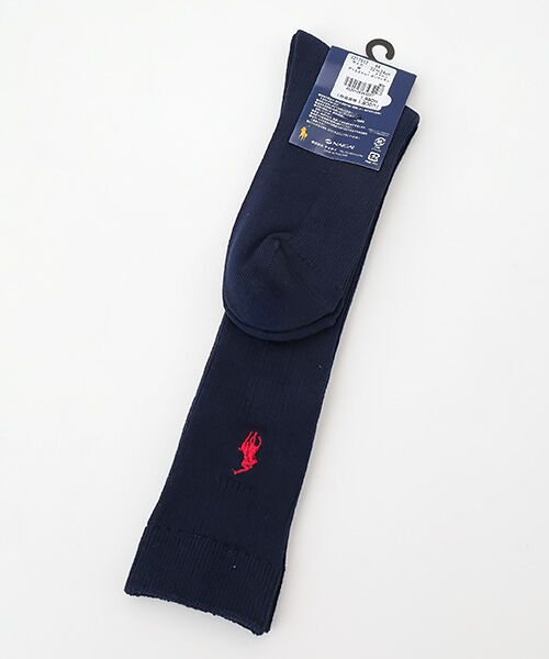 POLO RALPH LAUREN SOCKS / ポロラルフローレンソックス ソックス | 片面P/P刺繍36cm丈　ハイソックス | 詳細1