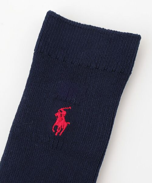 POLO RALPH LAUREN SOCKS / ポロラルフローレンソックス ソックス | 片面P/P刺繍36cm丈　ハイソックス | 詳細3