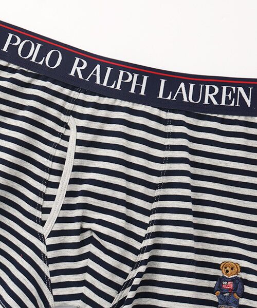 POLO RALPH LAUREN UNDERWEAR SLEEPWEAR / ポロ ラルフ ローレン アンダーウェア スリープウェア ボクサーパンツ・ブリーフ | ボクサーブリーフ　ストライプ コアフラッグセーターベア刺繍 | 詳細2