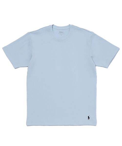 【M】ポロ ラルフローレン ニット クルーネック Uネック 半袖 水色 M】ポロ ラルフローレン ニット クルーネック Uネック 半袖 水色