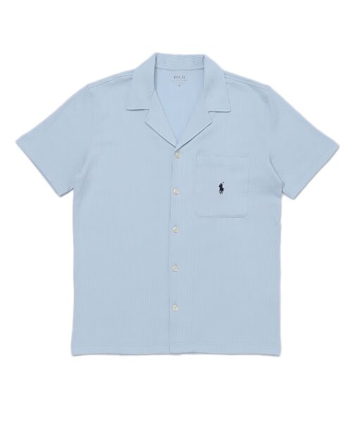 POLO RALPH LAUREN UNDERWEAR SLEEPWEAR/ポロ ラルフ ローレン アンダーウェア スリープウェア ニットシアサッカー PJトップ サックス L