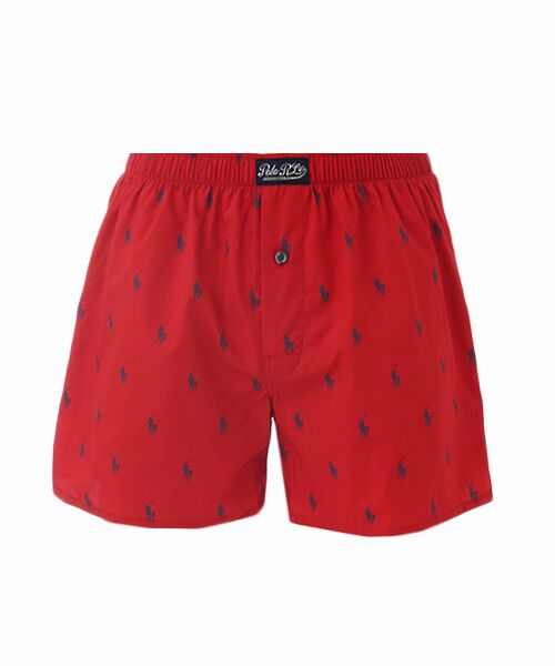 POLO RALPH LAUREN UNDERWEAR SLEEPWEAR/ポロ ラルフ ローレン アンダーウェア スリープウェア トランクス オールオーバーPPプリント レッド M