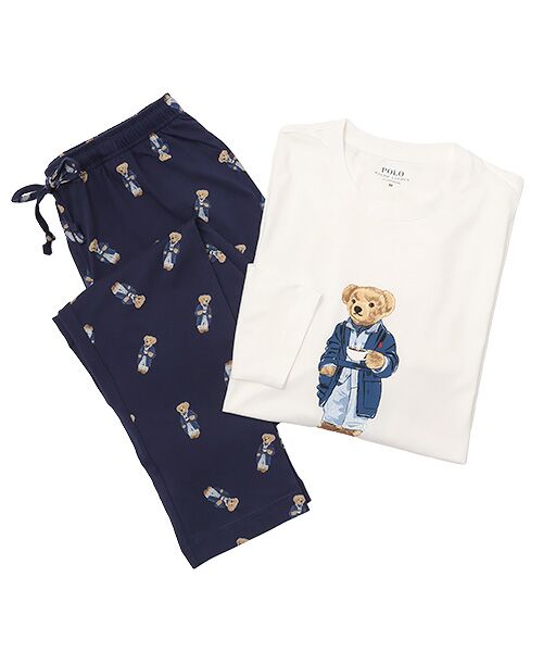 POLO RALPH LAUREN UNDERWEAR SLEEPWEAR / ポロ ラルフ ローレン アンダーウェア スリープウェア ルームウェア | スリープウェアセット モーニングローブベア(ホワイト)