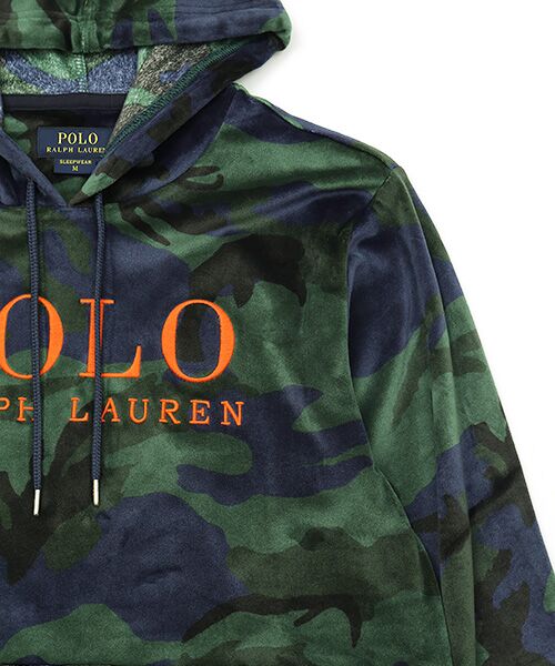 POLO RALPH LAUREN UNDERWEAR SLEEPWEAR / ポロ ラルフ ローレン アンダーウェア スリープウェア ルームウェア | ブラッシュドベロア ロングスリーブフーディー | 詳細3