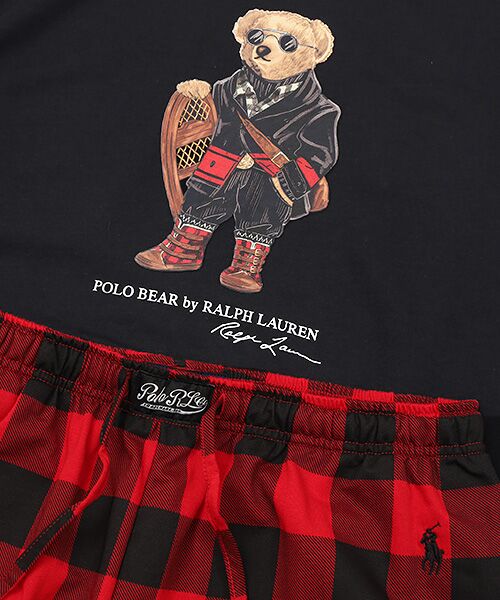 POLO RALPH LAUREN UNDERWEAR SLEEPWEAR / ポロ ラルフ ローレン アンダーウェア スリープウェア ルームウェア | ミニフレンチテリースリープウェアセット ホリデーベア | 詳細1