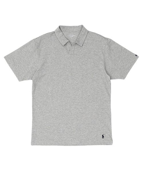 POLO RALPH LAUREN UNDERWEAR SLEEPWEAR / ポロ ラルフ ローレン アンダーウェア スリープウェア ルームウェア | メッシュピケ ジョニーカラーショートスリーブシャツ（ヘザーグレー）