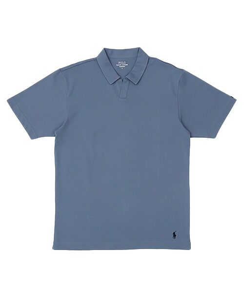 POLO RALPH LAUREN UNDERWEAR SLEEPWEAR / ポロ ラルフ ローレン アンダーウェア スリープウェア ルームウェア | メッシュピケ ジョニーカラーショートスリーブシャツ（ブルーグレー）