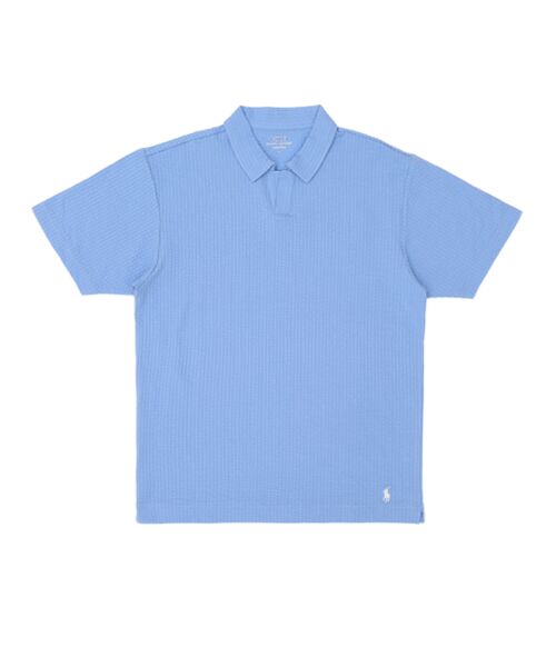POLO RALPH LAUREN UNDERWEAR SLEEPWEAR / ポロ ラルフ ローレン アンダーウェア スリープウェア ルームウェア | ニットシアサッカー ジョニーカラー ショートスリーブシャツ（ブルーグレー）