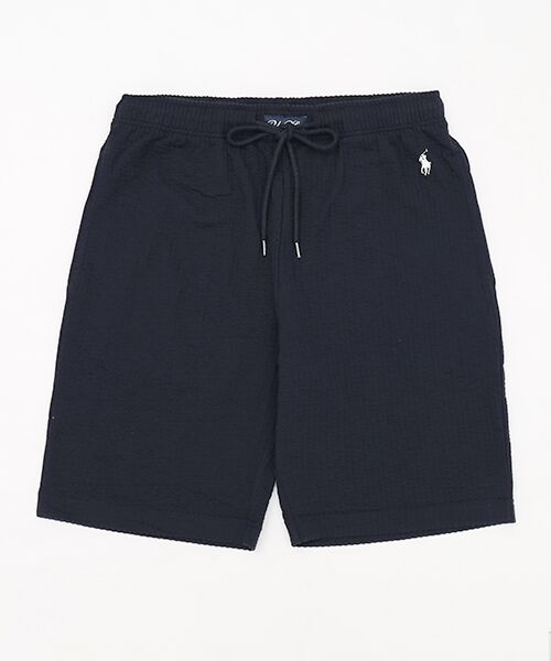 POLO RALPH LAUREN UNDERWEAR SLEEPWEAR / ポロ ラルフ ローレン アンダーウェア スリープウェア ルームウェア | ニットシアサッカー スリープショートパンツ（ネイビー）