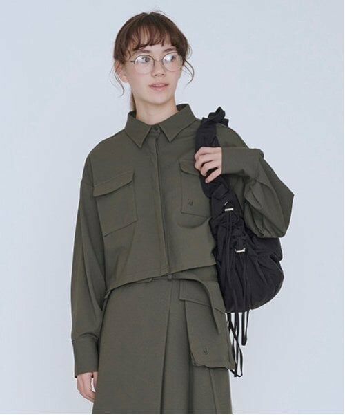 POM PONETTE AMI / ポンポネット アミ ショルダーバッグ | 【AMI】マルチウェイギャザーショルダーバッグ | 詳細1