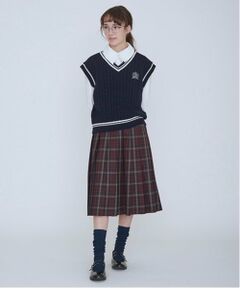 POM PONETTE AMI / ポンポネット アミ ミニ・ひざ丈スカート | 【AMI】ミドル丈チェックプリーツスカート