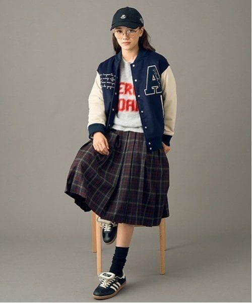 POM PONETTE AMI / ポンポネット アミ ミニ・ひざ丈スカート | 【AMI】ミドル丈チェックプリーツスカート | 詳細6