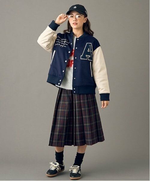 POM PONETTE AMI / ポンポネット アミ ミニ・ひざ丈スカート | 【AMI】ミドル丈チェックプリーツスカート | 詳細9