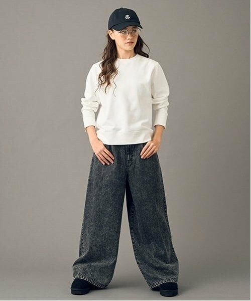 POM PONETTE AMI / ポンポネット アミ その他パンツ | 【AMI】パールフックデニムワイドパンツ | 詳細30