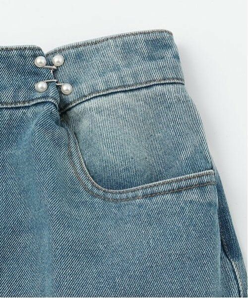 POM PONETTE AMI / ポンポネット アミ その他パンツ | 【AMI】パールフックデニムワイドパンツ | 詳細7