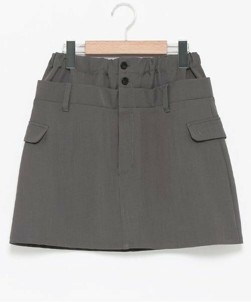 POM PONETTE AMI / ポンポネット アミ ショート・ハーフ・半端丈パンツ | 【AMI】ダブルウエストスカパン（チャコール）