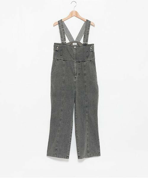 POM PONETTE AMI / ポンポネット アミ サロペット・オールインワン | 【AMI】ハイウエストサロペット（黒）