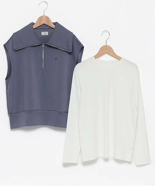 POM PONETTE AMI / ポンポネット アミ その他トップス | 【AMI】ダンボールハーフジップTシャツセット | 詳細2