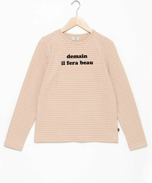 POM PONETTE AMI / ポンポネット アミ Tシャツ | 【AMI】アソートフロッキーロゴロンT（ピンク）