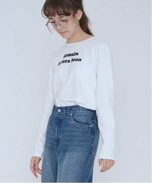 POM PONETTE AMI / ポンポネット アミ Tシャツ | 【AMI】アソートフロッキーロゴロンT | 詳細1